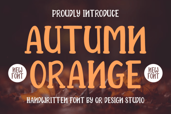 Autumn Orange Font for Creative Makers