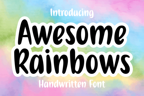 Awesome Rainbows Font for Creative Projects