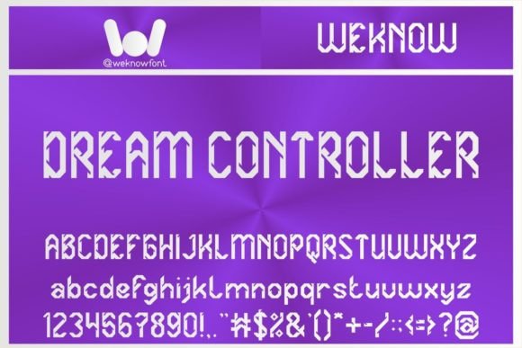 Dream Controller: A Bold Display Font