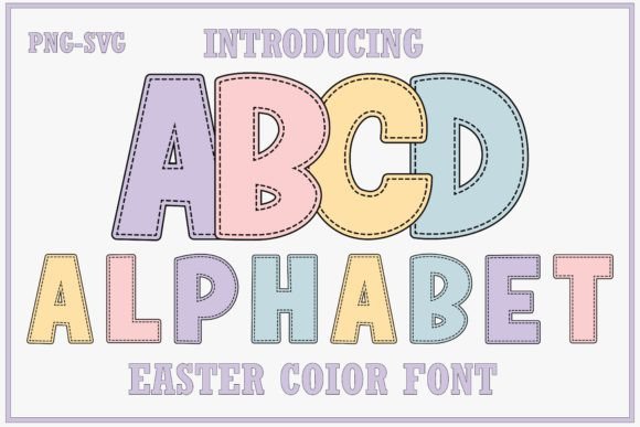 Easter Color Font for Creative Projects