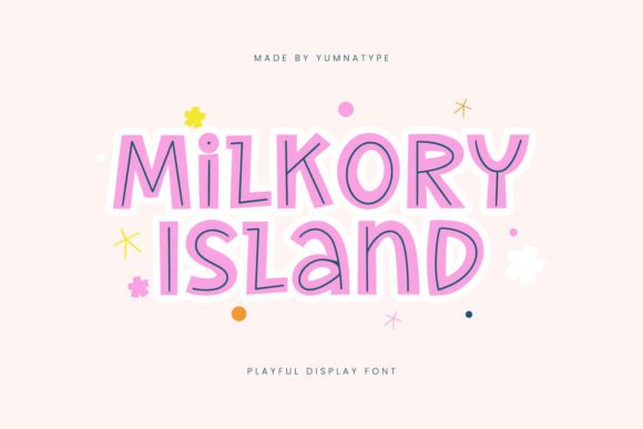 Milkory Island: A Whimsical Display Font