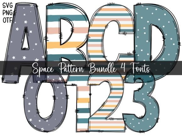 Space Pattern Font for Bold Design