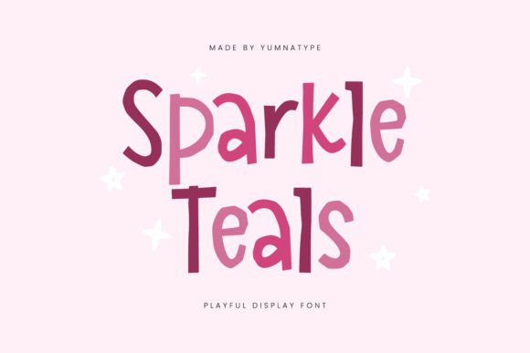 Sparkle Teals: A Playful Font for Creative Makers