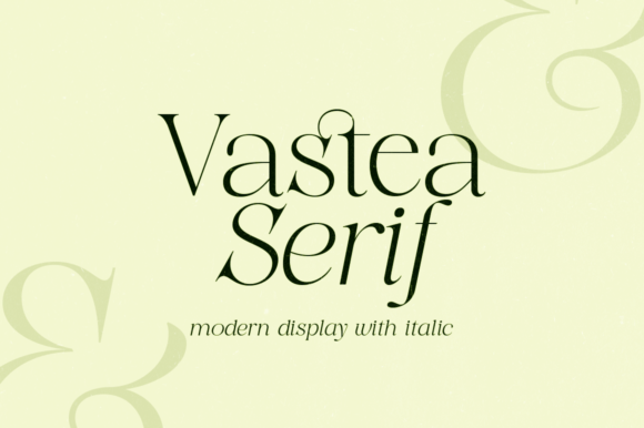 Vastea: A Bold Serif for Editorial Design