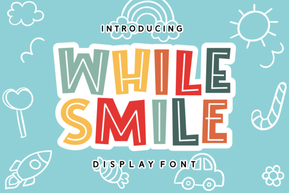 While Smile is a playful and fun font that brings a smile to any digital layout. As a web designer, I often look for typefaces that not only catch the eye but also add personality to a project. While Smile fits perfectly in this category, with its friendly and cheerful appearance that feels like each letter is grinning. The font features a thin version inside a thicker, bold outline, giving it a layered effect that adds depth and character.